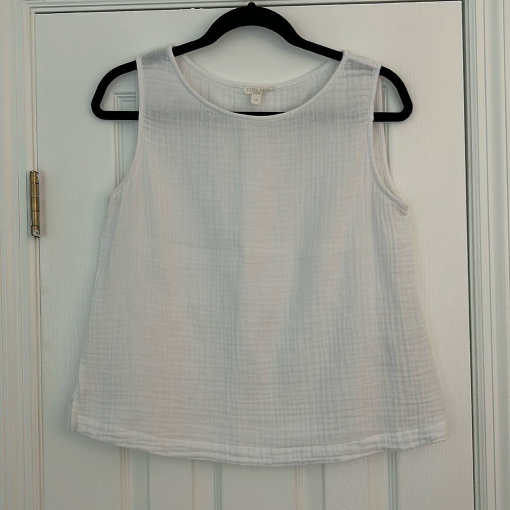 Eileen Fisher Gauzy White Top Size S/P